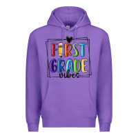 Purple 1st grade vibes Premium Hoodie - MaliasSmallBusiness