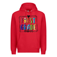Red 1st grade vibes Premium Hoodie - MaliasSmallBusiness