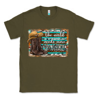 Army Green the world needs more cowgirls Classic Tee - SublimationCraftShop