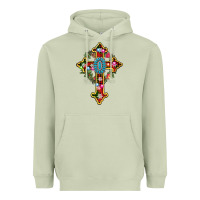 Matcha christmas cross Heavyweight Hoodie - AdoDesignShop