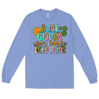 Colony Blue boat waves sun rays lake days Long Sleeve Tee - Zillion Design Studio