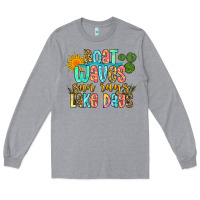Heather Grey boat waves sun rays lake days Long Sleeve Tee - Zillion Design Studio