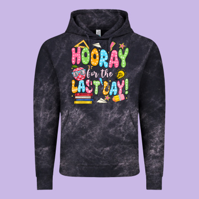 Hooray For The Last Day White Vintage Hoodie Designed By Jahusdesignshop