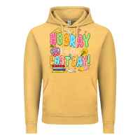 Vintage Mustard hooray for the last day white Vintage Hoodie - JahusDesignShop