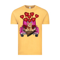 Vintage Mustard Valentine's day tedybear truck Vintage Tee - RanaPortraitStore