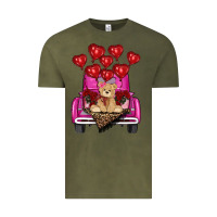 Valentine's Day Tedybear Truck Vintage Tee | Teevron