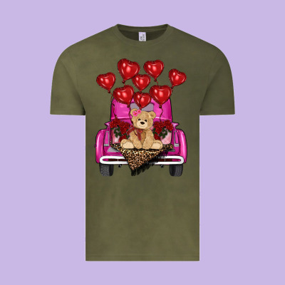 Vintage Tee Valentine's day tedybear truck