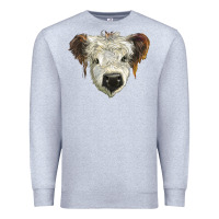 Heather Grey white calf scottish Premium Sweatshirt - BarkalooDesign
