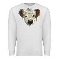 Oatmeal Heather white calf scottish Premium Sweatshirt - BarkalooDesign