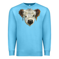 Ocean Blue white calf scottish Premium Sweatshirt - BarkalooDesign