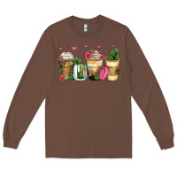 Chestnut cactus coffee cups Long Sleeve Tee - Zillion Design Studio
