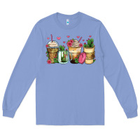 Colony Blue cactus coffee cups Long Sleeve Tee - Zillion Design Studio
