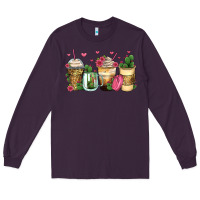 Plum cactus coffee cups Long Sleeve Tee - Zillion Design Studio