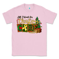 Bubblegum Pink all i want for christmas is cure childhood cancer Classic Tee - FaDigitalArtStudio