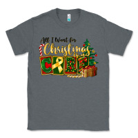 Charcoal Heather all i want for christmas is cure childhood cancer Classic Tee - FaDigitalArtStudio