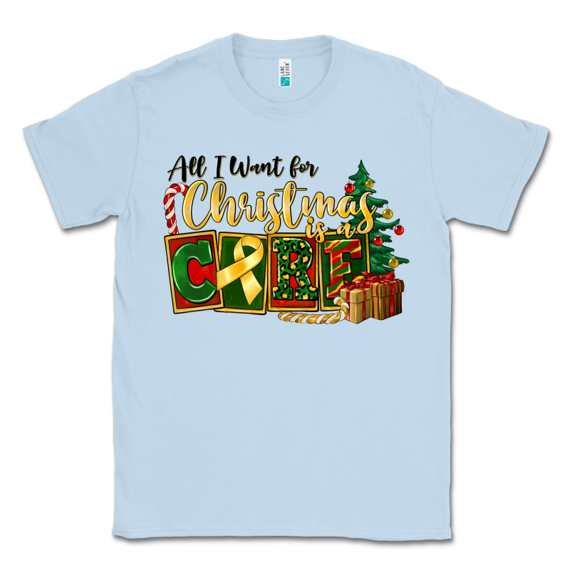 All I Want For Christmas Is Cure Childhood Cancer Classic Tee by FaDigitalArtStudio | Teevron