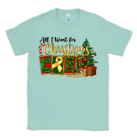 Seafoam all i want for christmas is cure childhood cancer Classic Tee - FaDigitalArtStudio