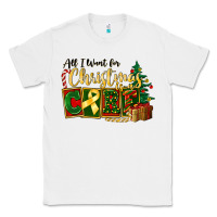 White all i want for christmas is cure childhood cancer Classic Tee - FaDigitalArtStudio
