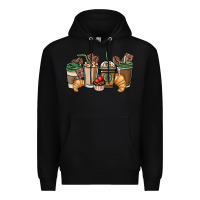 Black coffee coffee cups Premium Hoodie - NancyCooperArtShop