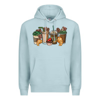Blue Mist coffee coffee cups Premium Hoodie - NancyCooperArtShop