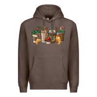 Coffee coffee coffee cups Premium Hoodie - NancyCooperArtShop