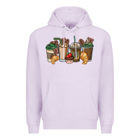 Lilac coffee coffee cups Premium Hoodie - NancyCooperArtShop