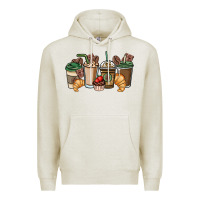 Oatmeal Heather coffee coffee cups Premium Hoodie - NancyCooperArtShop