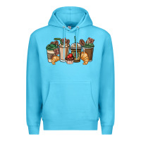 Ocean Blue coffee coffee cups Premium Hoodie - NancyCooperArtShop