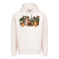 Pale Pink coffee coffee cups Premium Hoodie - NancyCooperArtShop