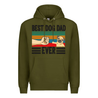 Army Green Best Dog Dad Ever Premium Hoodie - Bettercallsaul