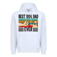 White Best Dog Dad Ever Premium Hoodie - Bettercallsaul
