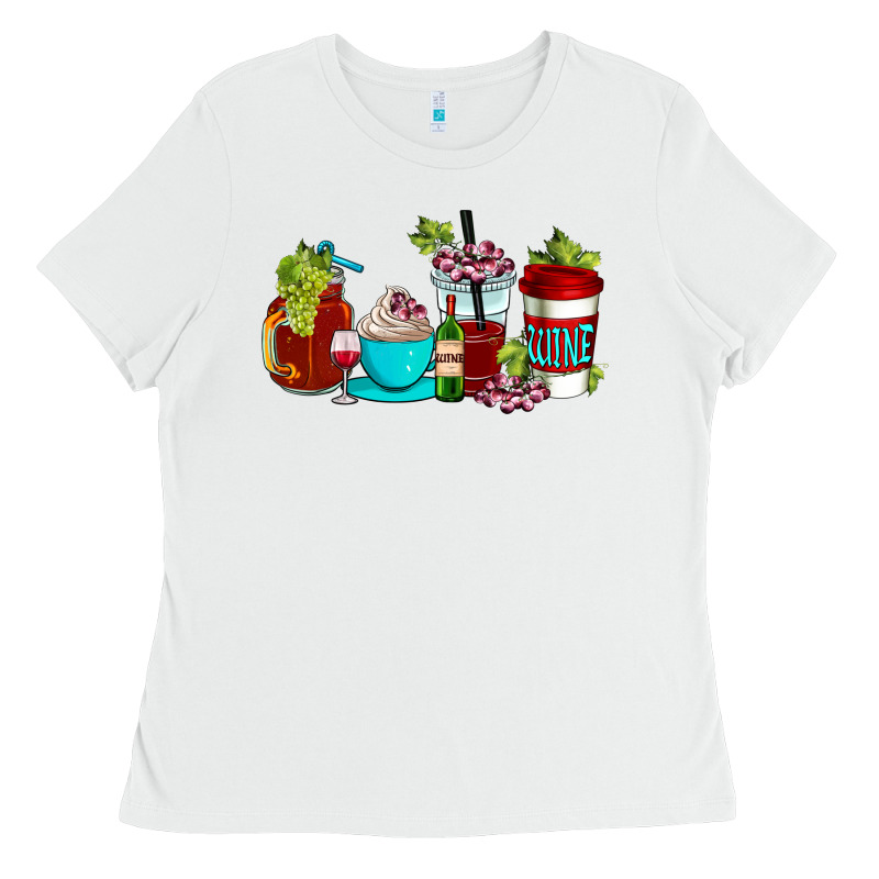 Wine Coffee Cups Ladies Tee by AdoDesignShop | Teevron