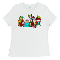 White wine coffee cups Ladies Tee - AdoDesignShop