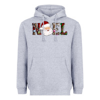 Heather Grey noel santa Heavyweight Hoodie - AdoDesignShop