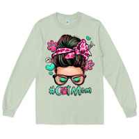 Matcha cat mom messy bun Long Sleeve Tee - Zillion Design Studio