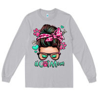 Moon Dust cat mom messy bun Long Sleeve Tee - Zillion Design Studio