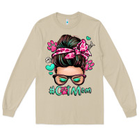 Mushroom cat mom messy bun Long Sleeve Tee - Zillion Design Studio