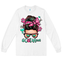 White cat mom messy bun Long Sleeve Tee - Zillion Design Studio