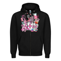 Black nurse  and cancer Zipper Hoodie - AdoDesignShop