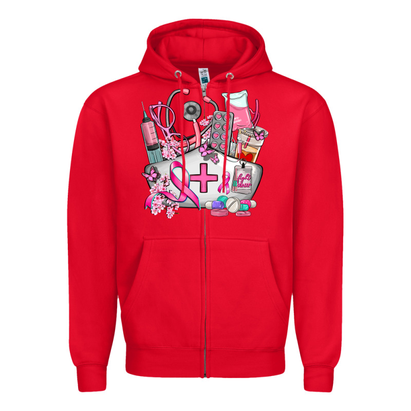 Nurse  And Cancer Zipper Hoodie by AdoDesignShop | Teevron