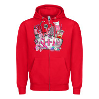 Red nurse  and cancer Zipper Hoodie - AdoDesignShop