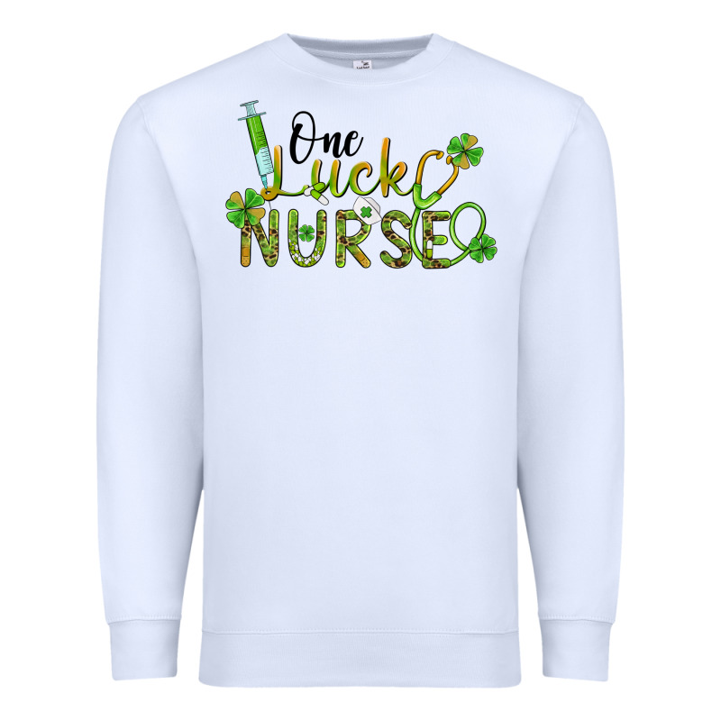 One Lucky Nurse Premium Sweatshirt by BarkalooDesign | Teevron