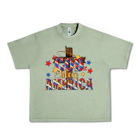 Oil Green god bless america Urban Heavy Tee - texasbilliewilder