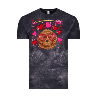 Cloud Black valentine's day toy poodle Vintage Tee - RanaPortraitStore