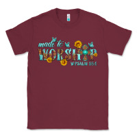 Burgundy made to worship with sunflowers Classic Tee - HRA Design Shop