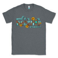 Charcoal Heather made to worship with sunflowers Classic Tee - HRA Design Shop