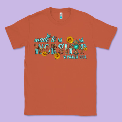 Made To Worship With Sunflowers Classic Tee Designed By Hra Design Shop