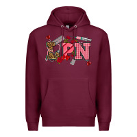 Burgundy valentinesday lpn Premium Hoodie - NancyCooperArtShop