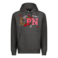 Charcoal Heather valentinesday lpn Premium Hoodie - NancyCooperArtShop