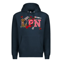 Navy valentinesday lpn Premium Hoodie - NancyCooperArtShop